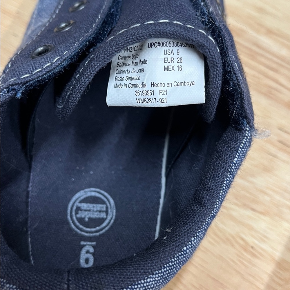 Wonder Nation Kids Dress Shoes - Navy and White - Picture 2 of 3